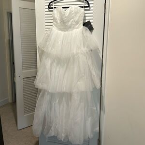 White Tulle Bridal Maxi Dress – NEW